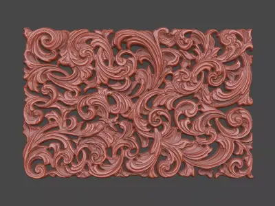 The luxury relief gothic design 3D print model