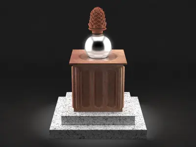 Pine Cone Statue 3D model