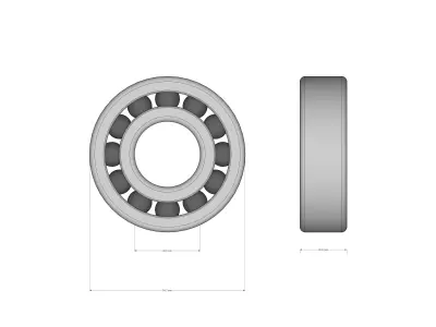 Ball Bearing 3D print model
