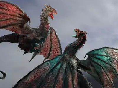 Dragon Battle  3D model