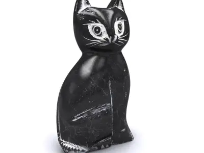 Statuette - Black Cat 3D model
