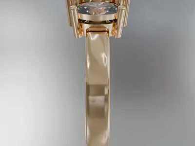 Diamond ring 3D model 3D model