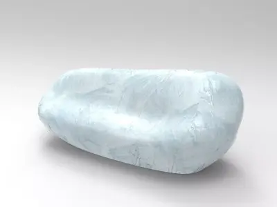 Zia Bench Low-poly 3D model