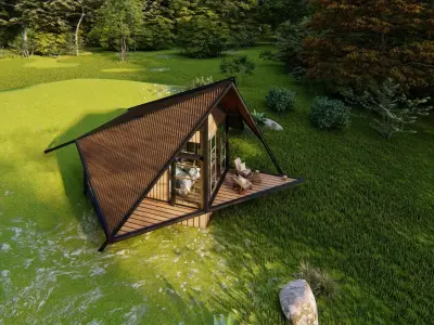 CABIN FOREST 3D model
