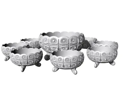 decoration glass set  3D print model