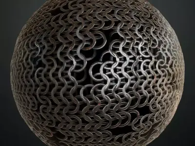 Rusted Wavy Chainmail Texture PBR Seamless Texture