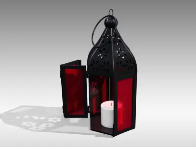 Moroccan Lantern 02 Low-poly 3D model