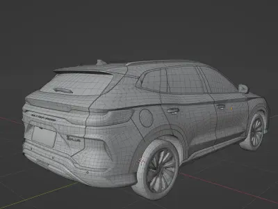 BYD Song Plus DM 2023  low poly 3D model