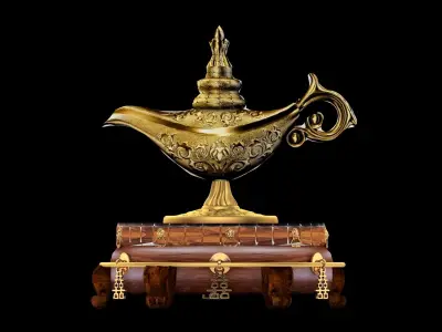 Chinese magic lamp 3D model