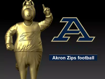 NCAA - Necklaces AKRON ZIPS FOOTBALL - Hanging Figurine  3D print model