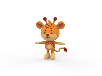 Animal Little Cute - Pack 1- Set 16 animal Low-poly 3D model