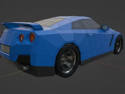 Sport Car LowPoly Low-poly 3D model