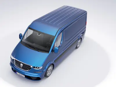 Generic VAN v32 Low-poly 3D model