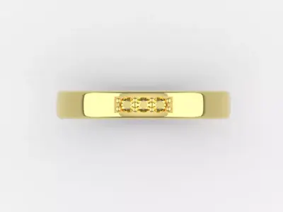 8 Prongs Diamond Wedding Ring 3D print model