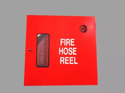 Fire hose Reel Box Low-poly 3D model