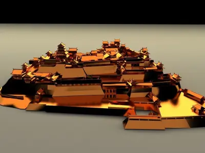 Chinese castle 3D model