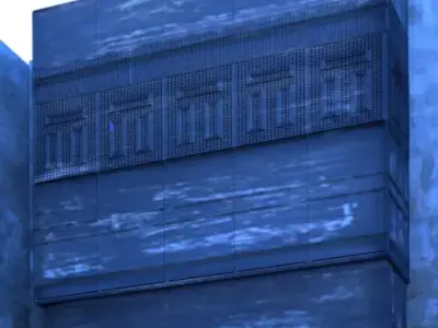 Mashrabiya building on side of wall 3D model