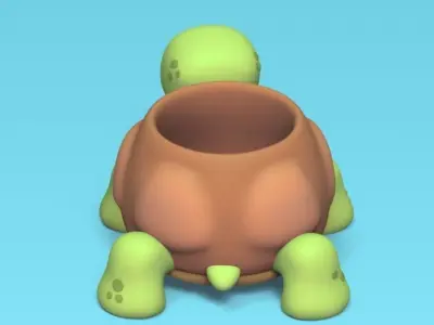 Turtle Pot 3D print model