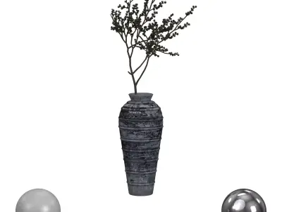 Branch in Vase 3D model