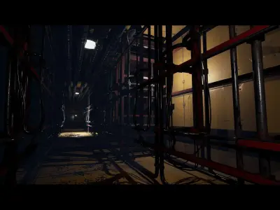 Industrial Sci-fi Low-poly 3D model