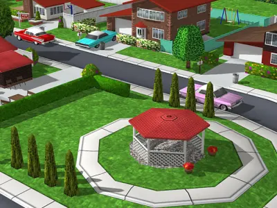 3DRT - Nuke Town Vintage Level  Low-poly 3D model