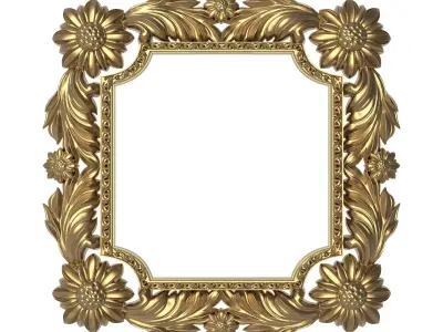 Carved Picture Frame 3D model