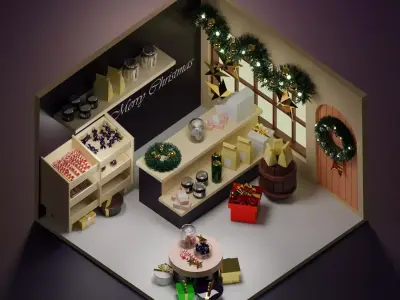  interior design home animation game and lowpoly  3D model