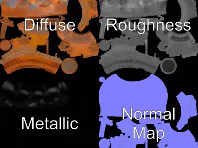 Classic Terracotta Vase model pack Low-poly 3D model