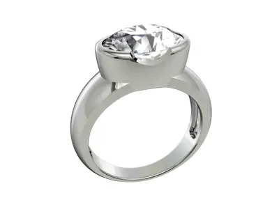 Engagement Ring  STL File Format ready For 3D Printing - CC74 3D print model