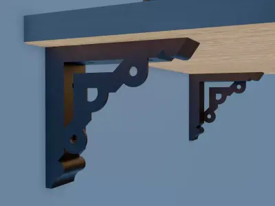 shelf bracket 10 3D print model