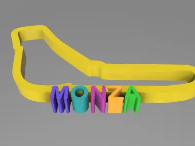 F1 Monza Race Track STL OBJ FBX Files Fusion 360 3D print model