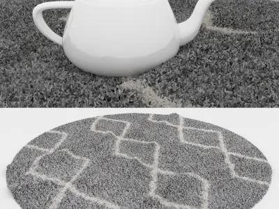 Round Rug Set 185 3D model