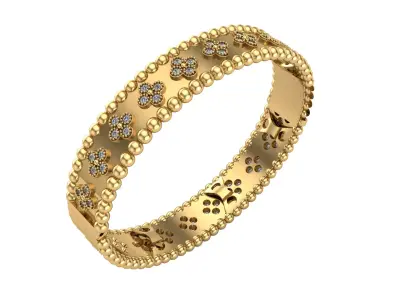 luxury inspired bangle 3D print model
