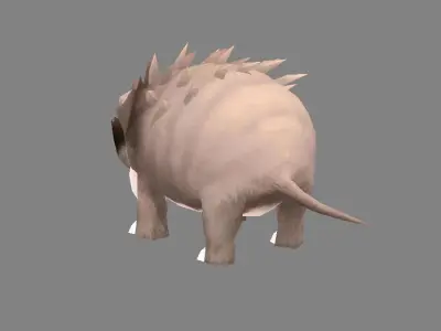 Cartoon Shrew-Hedgehog Low-poly 3D model
