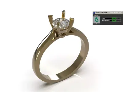 Bridal solitaire STL 3D 3DM wedding ring model sr0105 3D print model