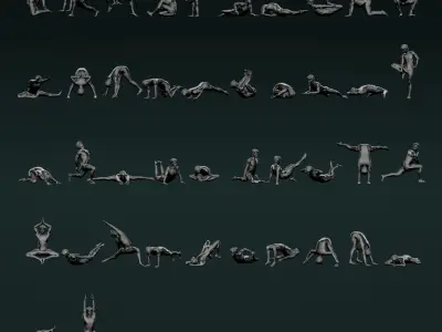 Yoga Man 01 3D model