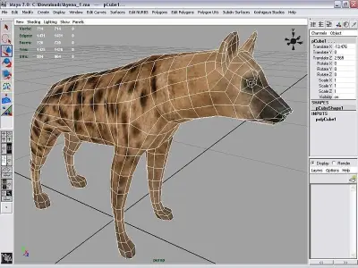 hyena Low-poly 3D model purchase