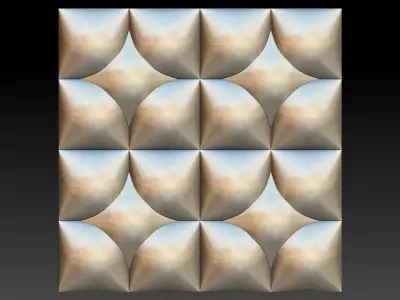 3D WALLPANEL 600MM x 600MM 3D model