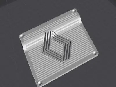 Renault 19 1990 Dashboard speaker cap cover with Renault Logo 3D print model