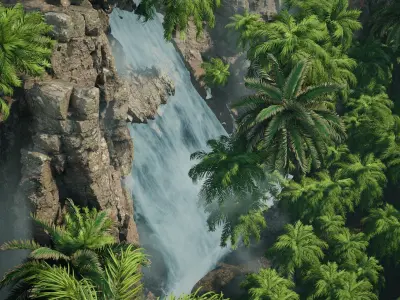 Tropical Island Unreal Engine - Environment Low-poly 3D model