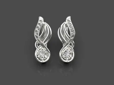 Womens  earrings 3D print model