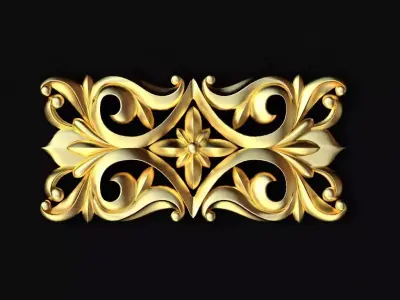 Central decor ornament for furniture 3D model 319