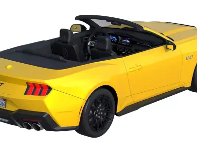 Mustang GT Convertible 2024 3D model