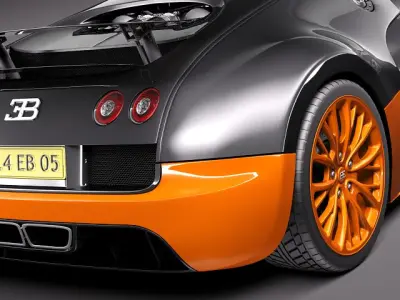 Bugatti Veyron Super Sport 2012 3D Model 3D model