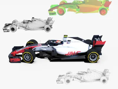 Haas VF18 Low-poly 3D model