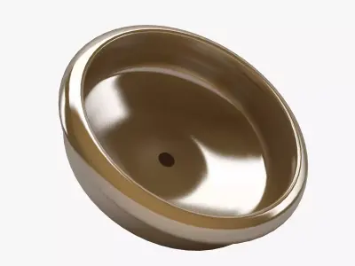 Plate gold bowl 3D model