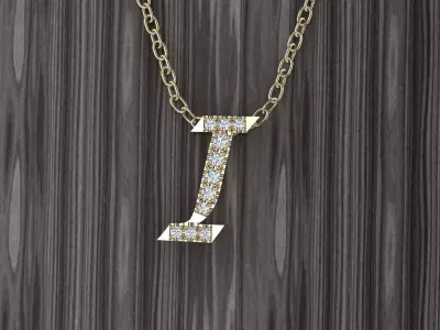 Jewelry Alphabet Pendant I 3D print model