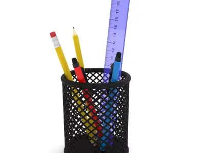 Mesh Office Pencil  Pen Holder 3D model