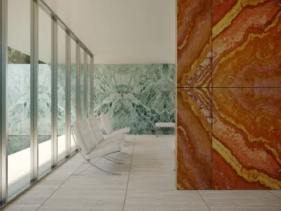 Mies van der Rohe Barcelona Pavilion 3D  Model  Low-poly 3D model