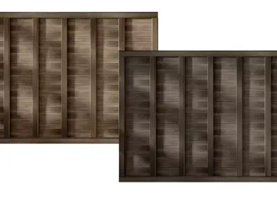 Wooden Panel Ceiling and Wall Cladding Set 3D model